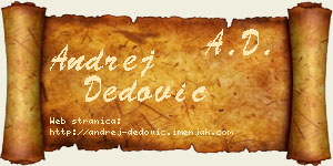 Andrej Dedović vizit kartica